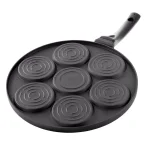 MegaChef Smiley Face Mini Pancake Maker - 7 Emoji Mold Aluminum Pan thumbnail 2