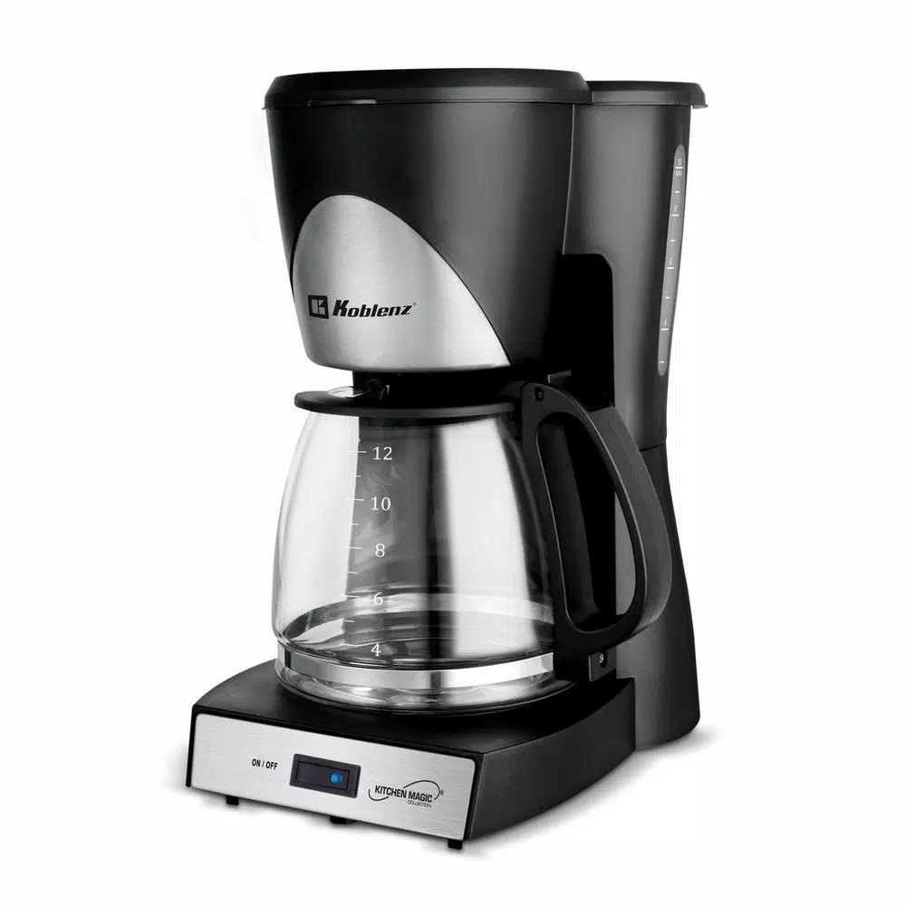 Koblenz Kitchen Magic Collection 12-Cup Drip Coffee Maker, Black