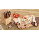 Cuisinart 14-Piece Triple Rivet Stainless Steel Knife Set with Solid Walnut Block thumbnail 3