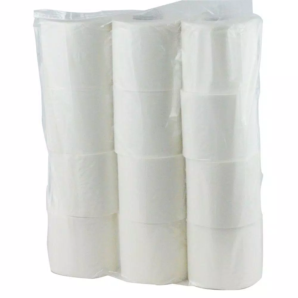 Southern Homewares Professional 2-Ply White Toilet Paper Bulk Pack - 12 Rolls, 450 Sheets Per Roll