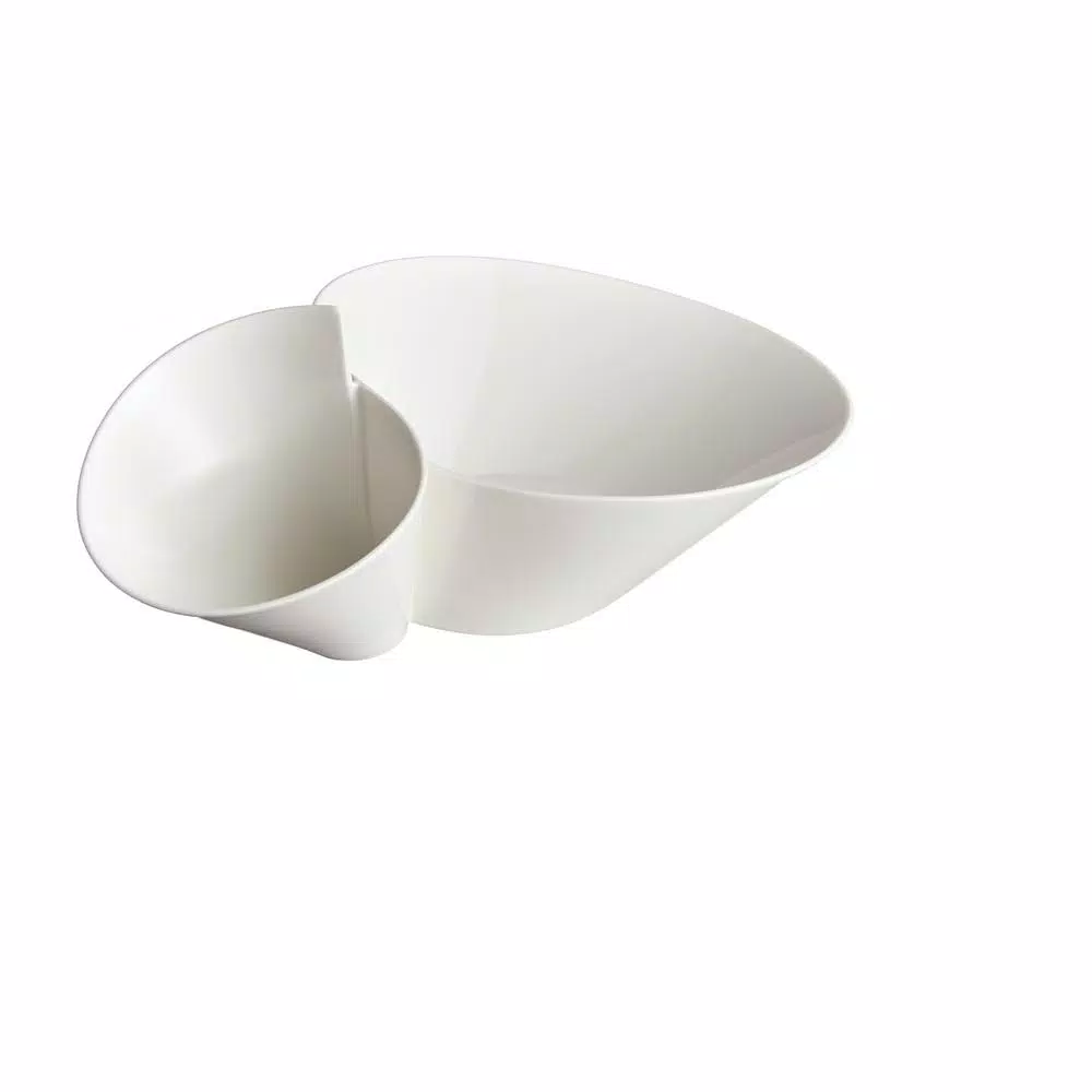 Villeroy & Boch New Wave White Porcelain Chip and Dip Serving Bowl