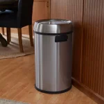 Household Essentials Design Trend 65L 17 Gallon Stainless Steel Commercial Round Trash Can with Swing Lid thumbnail 1