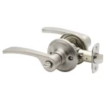 Copper Creek Scandinavian Kash Satin Stainless Steel Privacy Lever for Bedroom and Bathroom thumbnail 1
