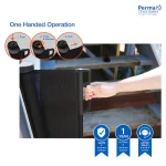 Perma Child Safety Extra Wide Outdoor Retractable Gate, 33 in. H x 71 in. W, Black thumbnail 3