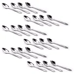 Gibson Home Abbie 24-Piece Stainless Steel Teaspoon Set, Ornate Silver Design, Service for 24 thumbnail 1