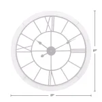 FirsTime & Co. 27 in. Timeworn Farmhouse Wall Clock with Whitewashed Wood Frame thumbnail 4