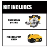 DEWALT 20V MAX Cordless 6-1/2 in. Circular Saw with 4.0Ah Battery thumbnail 2