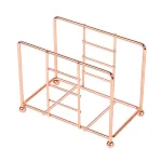 Creative Home Copper Plated Iron Napkin Holder, Elegant Metal Tissue Dispenser for Kitchen and Dining Table thumbnail 1