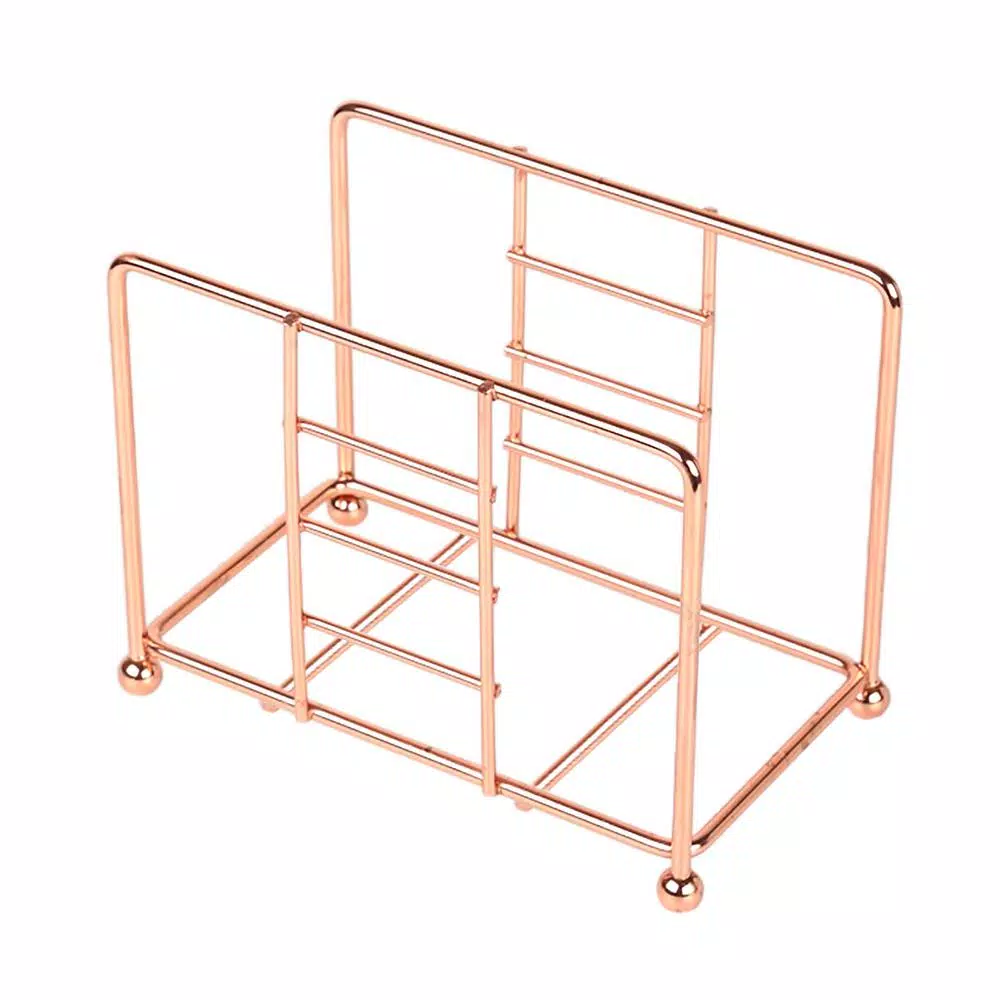 Creative Home Copper Plated Iron Napkin Holder, Elegant Metal Tissue Dispenser for Kitchen and Dining Table