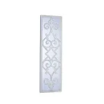 Household Essentials White Decorative Scroll Wall Mirror - Large Rectangular Accent Mirror (46.75 in. x 13.38 in.) thumbnail 2
