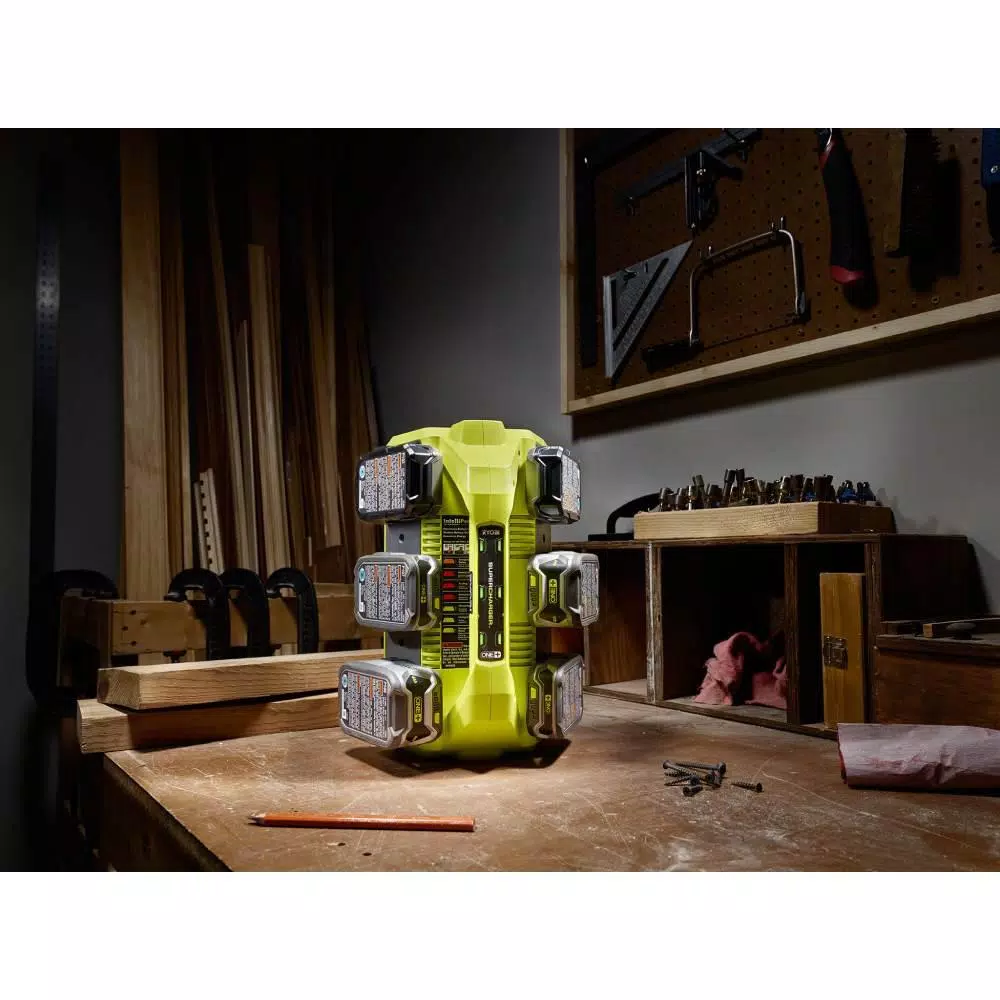 RYOBI 18V ONE+ 6-Port IntelliPort Supercharger Kit with 1.5 Ah and 4.0 Ah Batteries