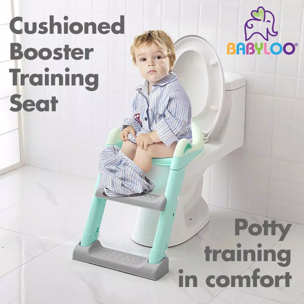 Babyloo Sterdy Potty Training Booster Seat with Adjustable Height and Removable Cushion - Mint Green