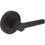 Defiant Highland Matte Black Passage Door Lever with Round Rose thumbnail 1