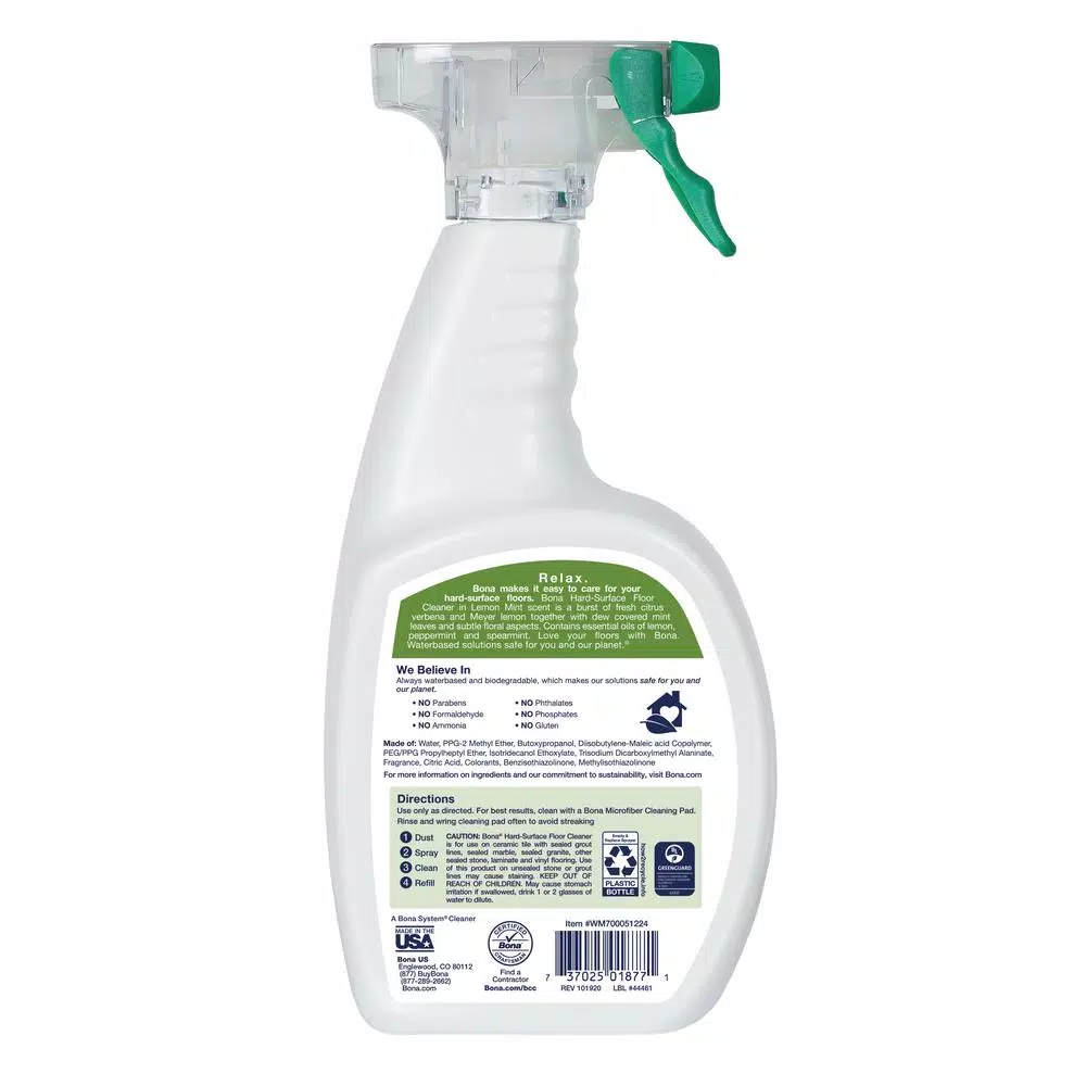Bona Lemon Mint Hard-Surface Floor Cleaner, 32 oz.