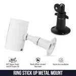 Wasserstein Adjustable Metal Wall and Ceiling Mount for Ring Stick Up Cam Battery and Wired thumbnail 2