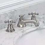 Water Creation Century Classic 8 in. Widespread Bathroom Faucet, Brushed Nickel, with Pop-Up Drain thumbnail 2