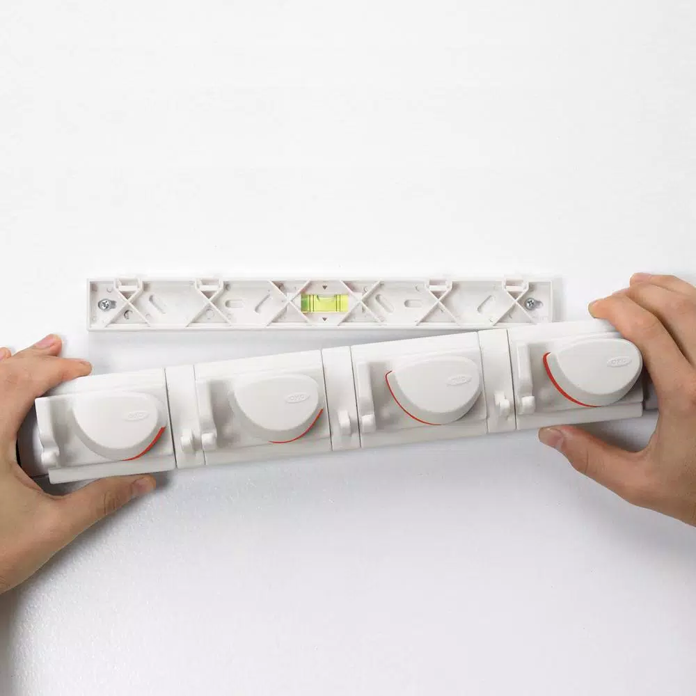 OXO Good Grips Expandable Wall-Mounted Organizer and Broom Mop Holder
