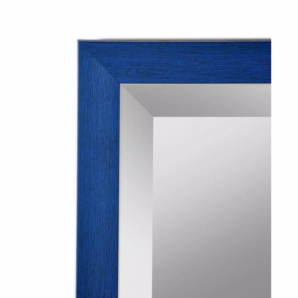 Alpine Art & Mirror Harbour Weathered Blue Beveled Glass Accent Mirror, 33 x 33 in.