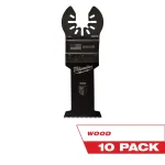 Milwaukee 1-3/8 in. High Carbon Steel Universal Fit Wood Oscillating Multi-Tool Blade, 10-Pack thumbnail 1