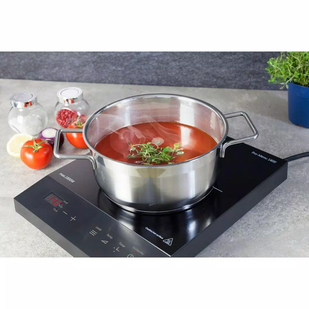 CASO Design Pro Menu Single Induction Burner, 11 in. Black Hot Plate
