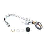 Vanity Art Chrome Single-Handle Pull-Down Kitchen Faucet with 360° Swivel Spout thumbnail 3
