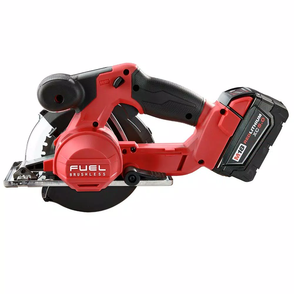 Milwaukee M18 FUEL 5-3/8 in. Metal Circular Saw Kit with 2 XC5.0 Batteries & Extra Blade