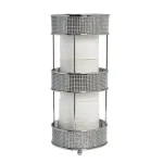 Bath Bliss Pave Diamond Design Toilet Paper Holder, Chrome Freestanding Stand thumbnail 1