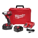 Milwaukee M18 18V Lithium-Ion 1/4 in. Hex 2-Speed Impact Driver Kit with (2) 3.0Ah Batteries, Charger, and Case thumbnail 1