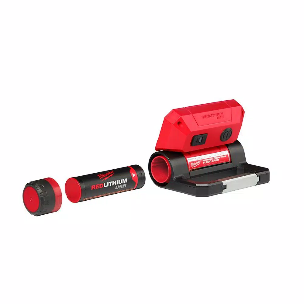 Milwaukee REDLITHIUM USB ROVER 550 Lumen Pivoting LED Rechargeable Flood Light (2-Pack)