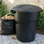 Rubbermaid Roughneck 32 Gallon Round Black Trash Can with Lid (2-Pack) thumbnail 7