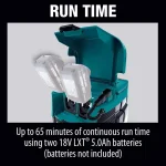 Makita 18V X2 LXT Cordless/Corded 2.1 Gallon Dry Vacuum (Tool Only) thumbnail 11