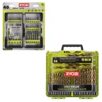 RYOBI 98-Piece Accessory Set: 40-Piece Impact Rated Driving Kit & 58-Piece Titanium Coated Drill Bit Set thumbnail 1