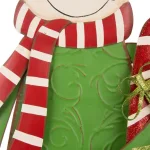 Glitzhome 36 in. Metal Snowman Holiday Decor - 3-in-1 Yard Stake, Standing, or Wall Hanging Decoration thumbnail 4