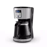 BLACK+DECKER 12-Cup Silver Accents Programmable Drip Coffee Maker with Vortex Technology thumbnail 1