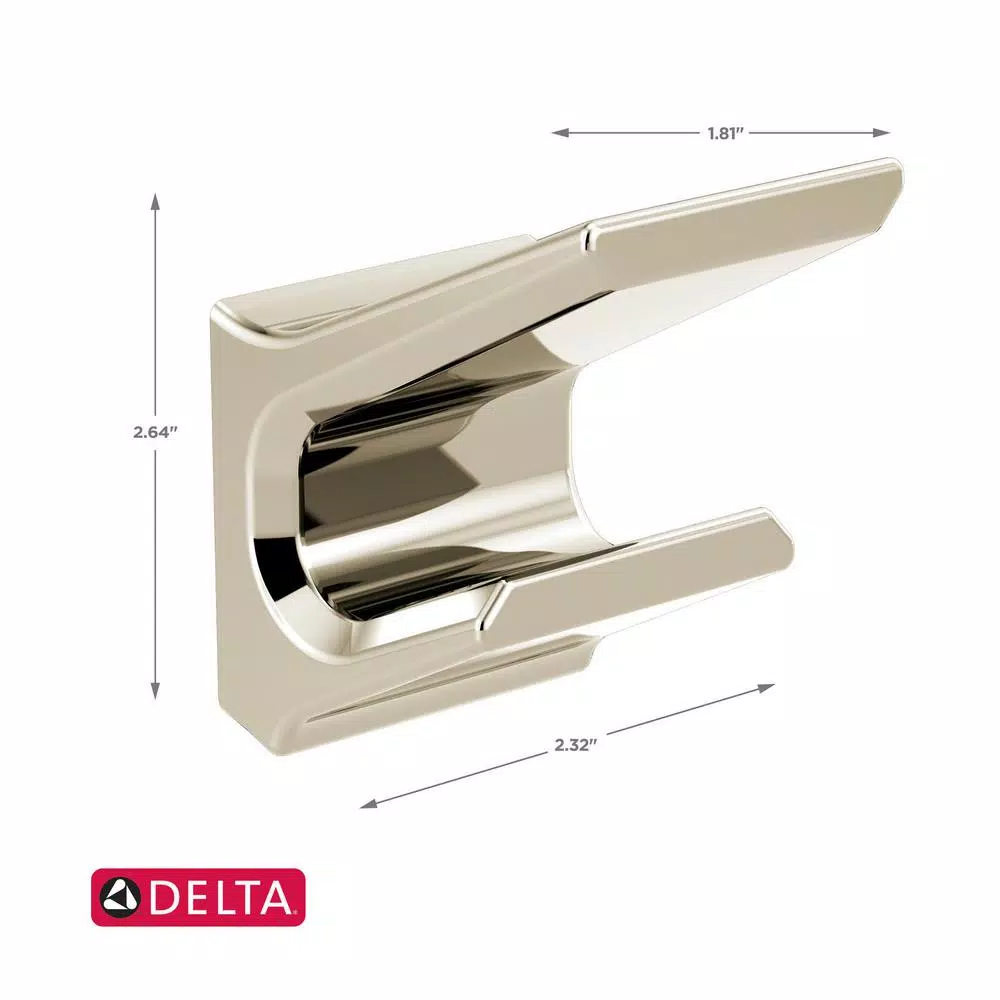 Delta Pivotal Double Robe Hook, Polished Nickel