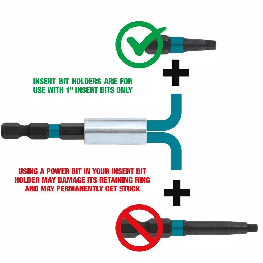 Makita ImpactX 3 in. Magnetic Insert Bit Holder, S2 Steel, 10-Pack