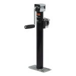 CURT Pipe-Mount Swivel Trailer Jack with Side Handle, 2,000 lbs. Capacity, 15 in. Travel thumbnail 1