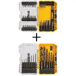 DEWALT 43-Piece Screwdriver and Black Oxide Drill Bit Set with Tough Case thumbnail 1