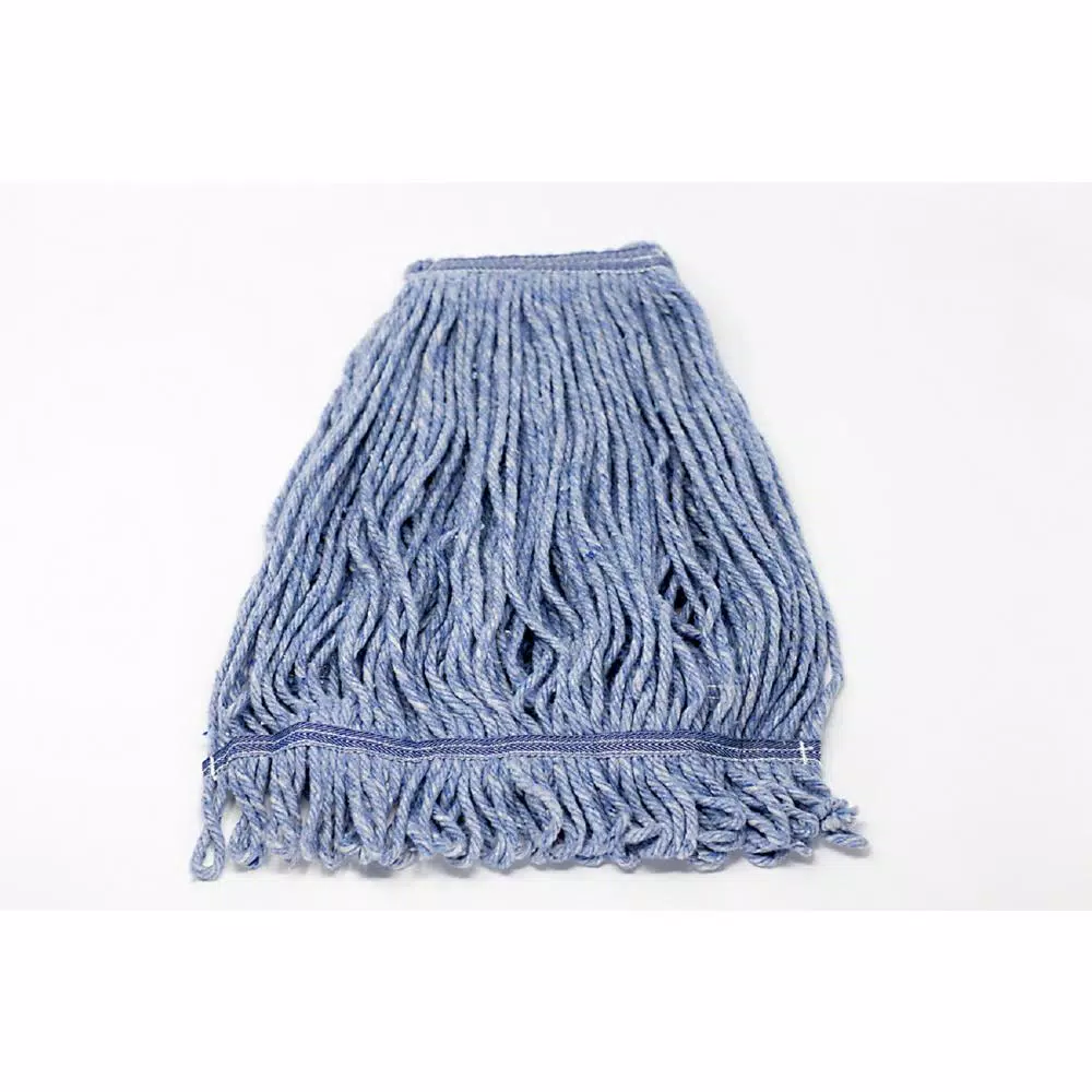 Kleen Handler Heavy Duty Commercial Universal Looped End Cotton Blend String Mop Head Refill, Blue