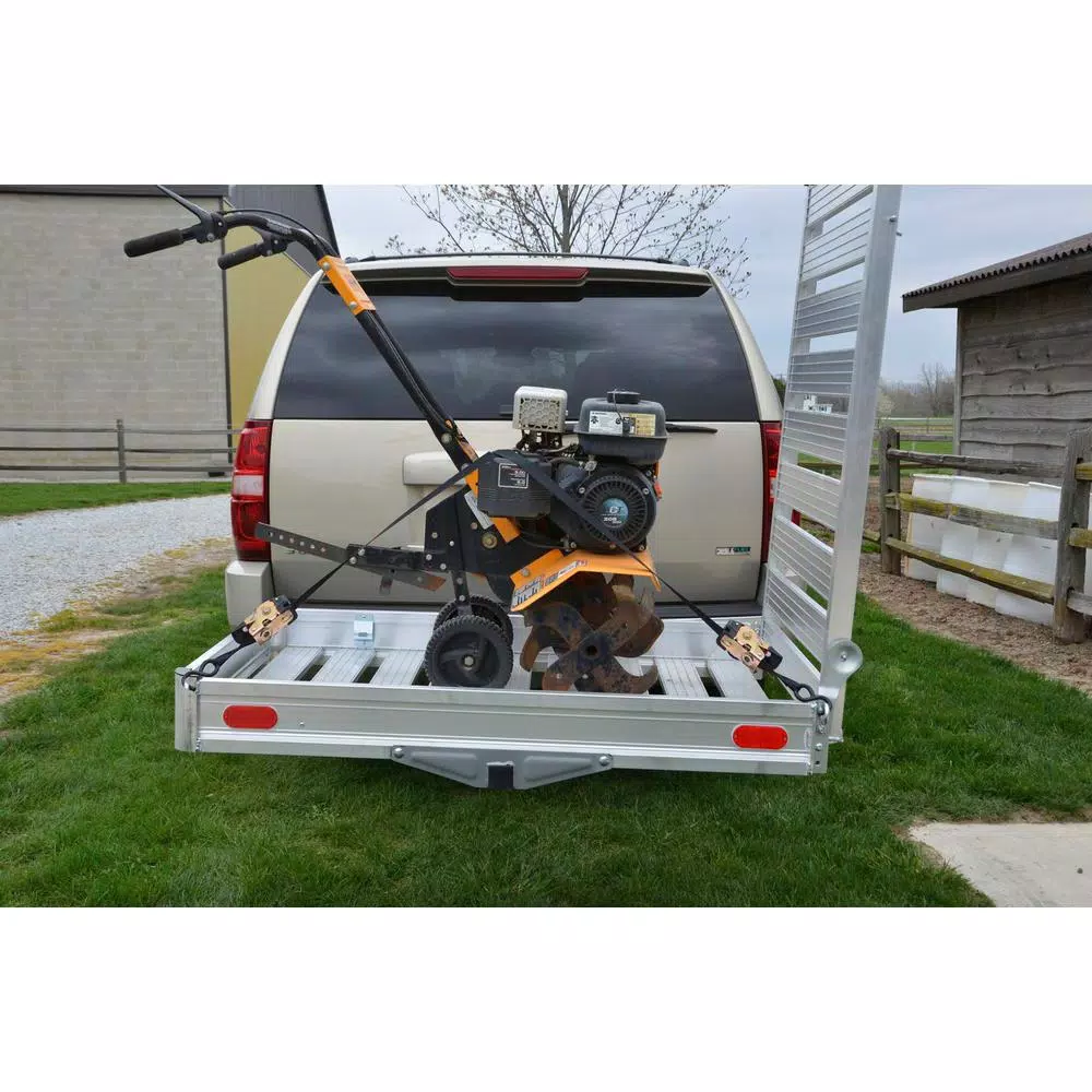 Erickson Deluxe Aluminum Mobility Hitch Cargo Carrier with Ramp, 400 lb. Capacity, 2 in. Receiver