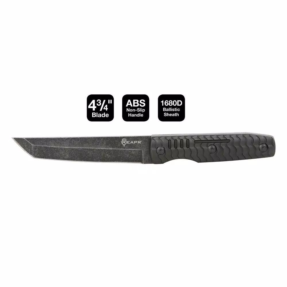 Sheffield REAPR TAC Tanto Knife Set - 2-Piece Fixed Blade and Folding Knife Set