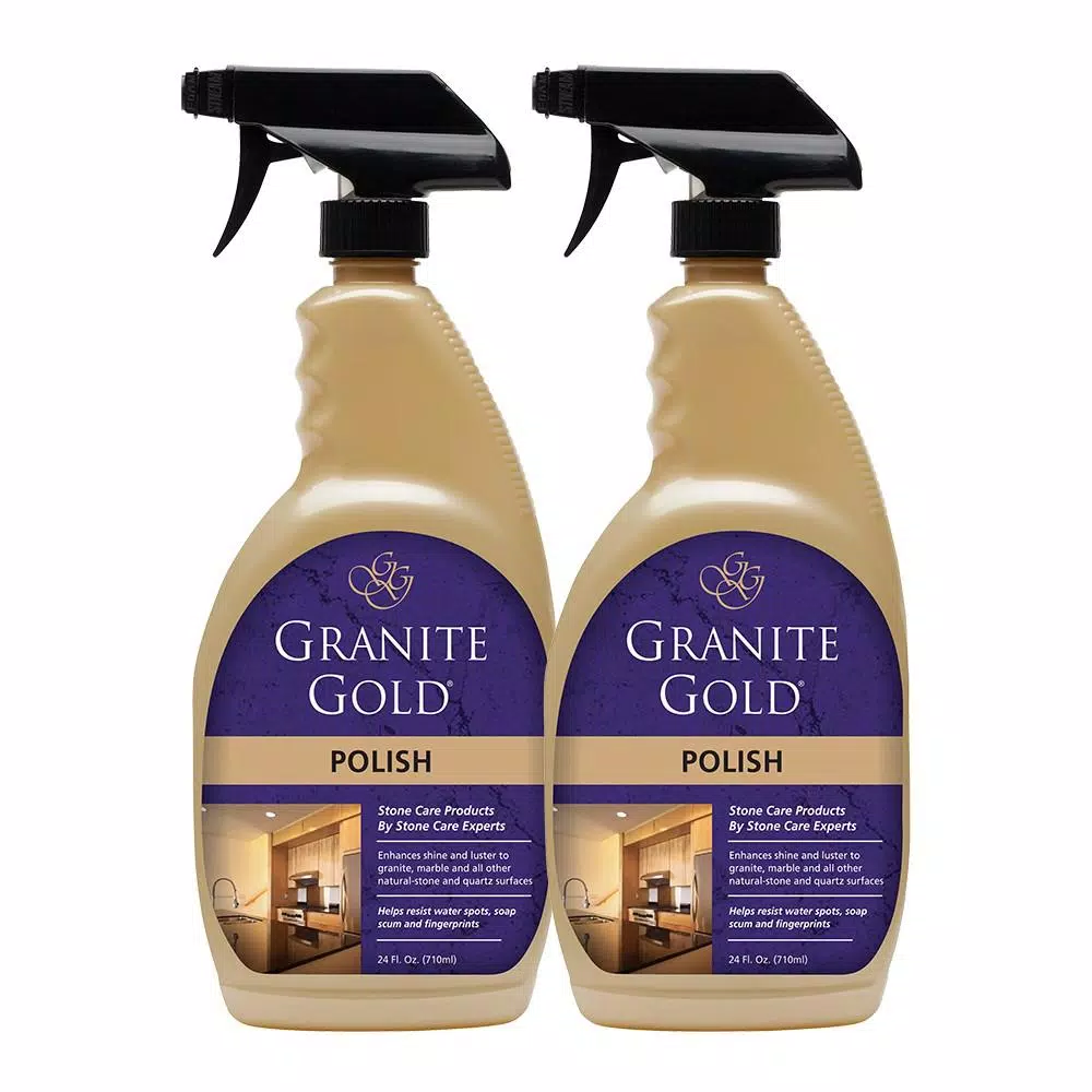Granite Gold Polish 2-Pack, 24 oz. Spray Bottles for Natural Stone Surfaces