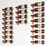 DI PRIMA USA 20-Bottle Multi-Section Wall Mounted Wine Rack, Chestnut Brown Steel thumbnail 1