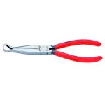 KNIPEX 8 in. Long Nose Pliers with 45° Bent Nose and Grabber thumbnail 1