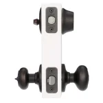 Kwikset Cove Venetian Bronze Exterior Entry Door Knob and Single Cylinder Deadbolt Combo Pack thumbnail 5