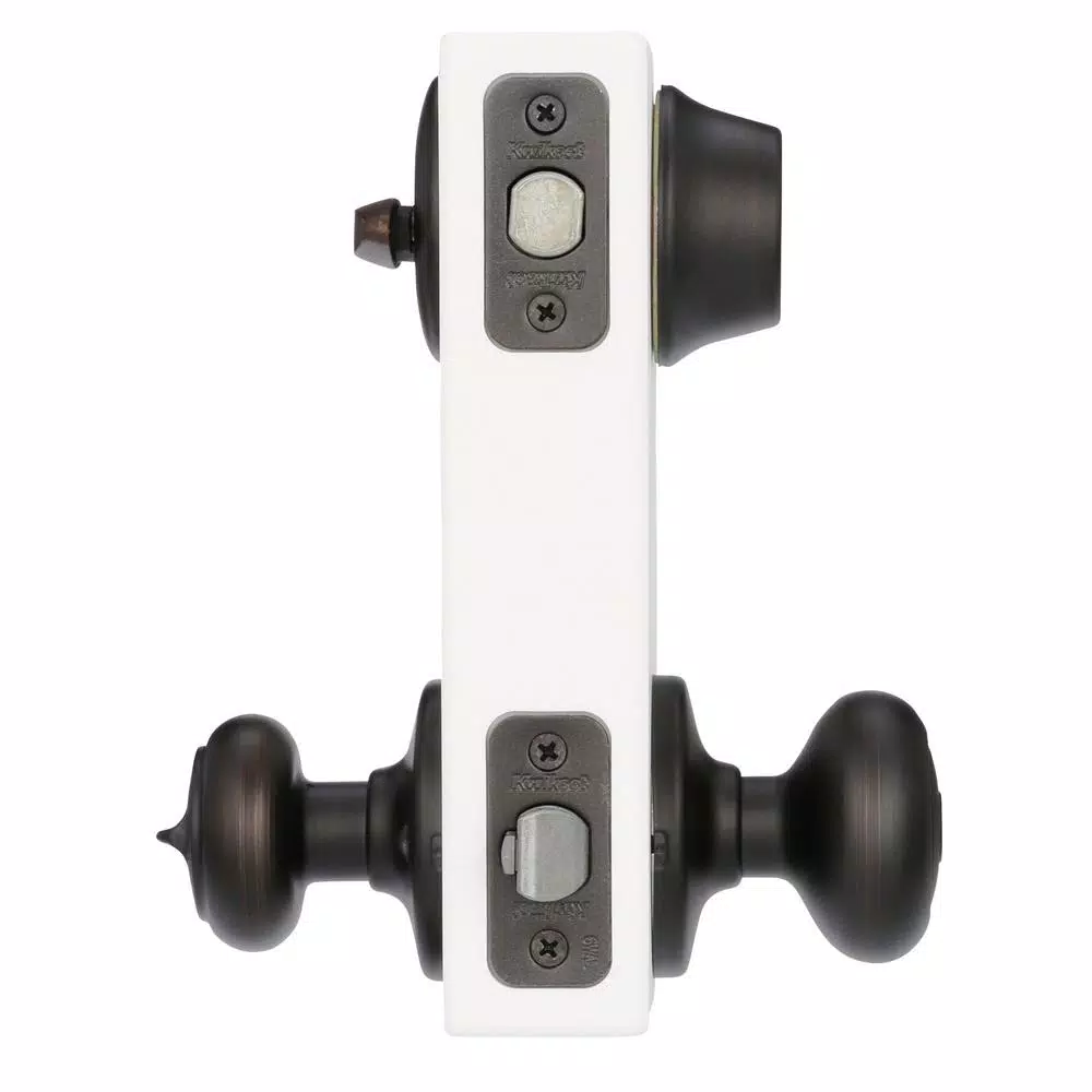 Kwikset Cove Venetian Bronze Exterior Entry Door Knob and Single Cylinder Deadbolt Combo Pack