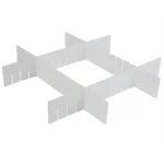 Unbranded White Plastic Drawer Organizer Divider, Customizable Compartments for Office and Home thumbnail 1