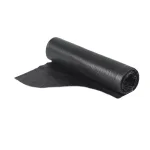 Unbranded 45 Gallon Black Low Density EZ Tie Closure Trash Bags, 1.1 Mil, 100-Count thumbnail 2