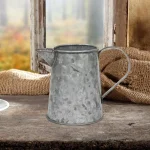 Stonebriar Collection 7 in. Antique Galvanized Metal Jug - Farmhouse Style Decorative Pitcher thumbnail 3