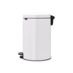 Brabantia Icon 5.3 Gal. White Steel Step-On Trash Can with Soft-Close Lid thumbnail 3